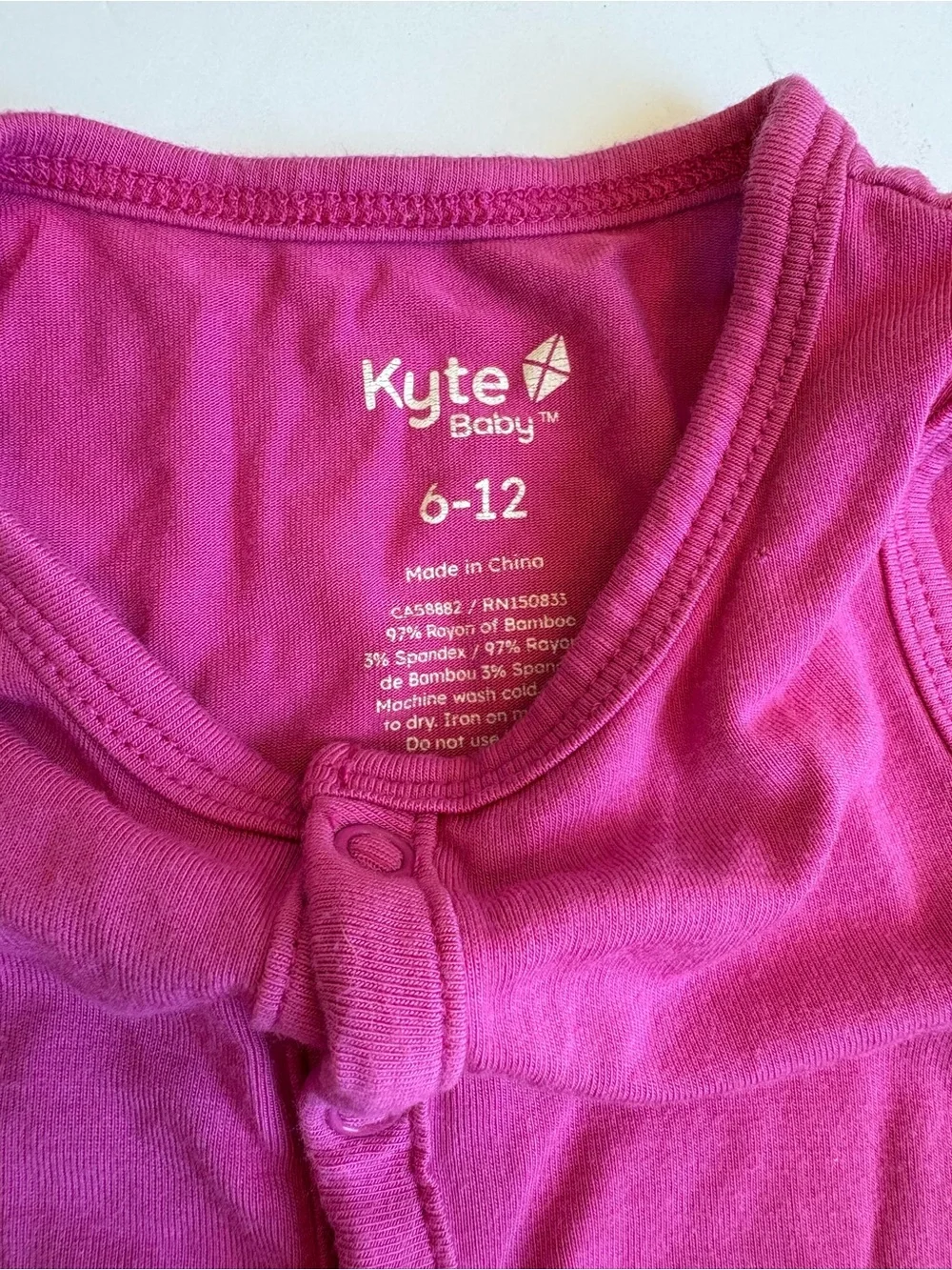 Kyte BABY Sangria Magenta Sleeveless Bodysuit 6-12Months